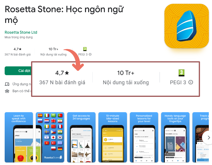 Rosetta Google Play Review